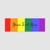 Gay Pride Rainbow Flag Naamplaatje (Voorkant)