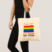 Gay Pride Rainbow Flag Oranje Personalisatie Tote Bag (Voorkant (product))