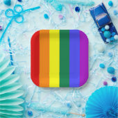 Gay Pride Rainbow Flag Papieren Bordje (Feest)