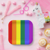 Gay Pride Rainbow Flag Papieren Bordje (Feest)