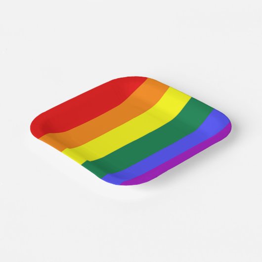 Gay Pride Rainbow Flag Papieren Bordje (Gebogen)
