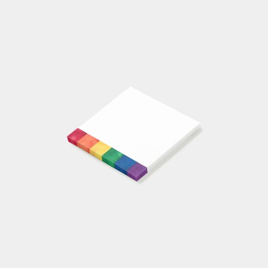 Gay Pride Rainbow Flag Post-it® Notes (Schuin)