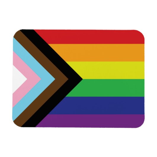 Gay Pride Rainbow Flag Progressive LGBTQIA+ Magneet (Horizontaal)