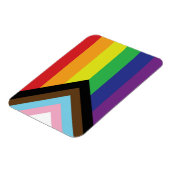 Gay Pride Rainbow Flag Progressive LGBTQIA+ Magneet (Linkerzijde)
