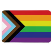 Gay Pride Rainbow Flag Progressive LGBTQIA+ Magneet (Horizontaal)