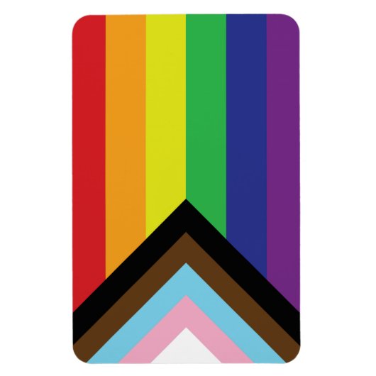 Gay Pride Rainbow Flag Progressive LGBTQIA+ Magneet (Verticaal)