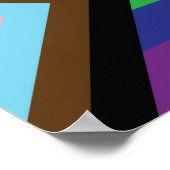 Gay Pride Rainbow Flag Progressive LGBTQIA+ Poster (Hoek)