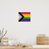 Gay Pride Rainbow Flag Progressive LGBTQIA+ Poster (Keuken)