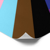 Gay Pride Rainbow Flag Progressive LGBTQIA+ Poster (Hoek)