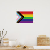 Gay Pride Rainbow Flag Progressive LGBTQIA+ Poster (Keuken)