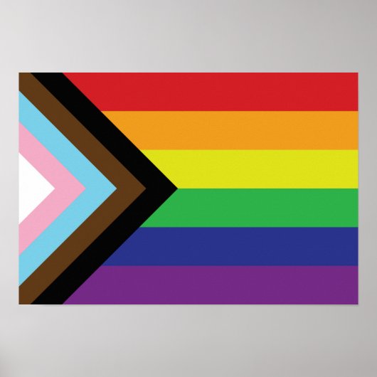 Gay Pride Rainbow Flag Progressive LGBTQIA+ Poster (Voorkant)