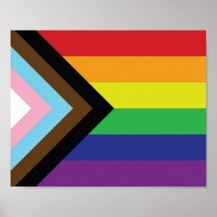 Gay Pride Rainbow Flag Progressive LGBTQIA+ Poster