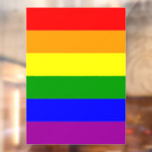Gay Pride Rainbow Flag Raamsticker (Vel 2)