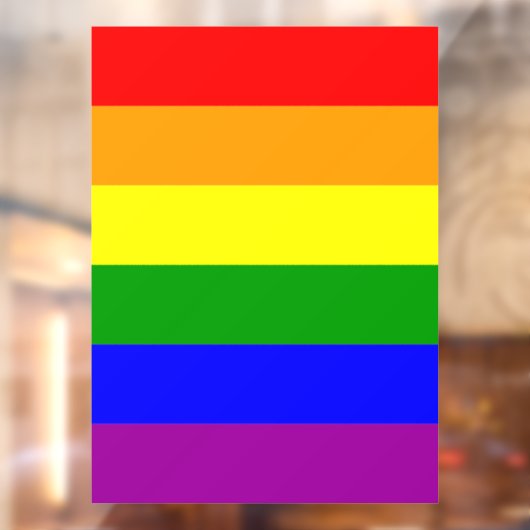 Gay Pride Rainbow Flag Raamsticker (Vel 2)