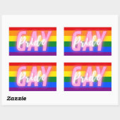 Gay Pride Rainbow Flag Rechthoekige Sticker (Vel)