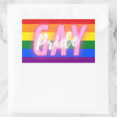 Gay Pride Rainbow Flag Rechthoekige Sticker (Tas)