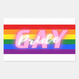 Gay Pride Rainbow Flag Rechthoekige Sticker
