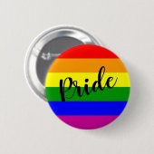 Gay Pride Rainbow Flag Ronde Button 5,7 Cm (Voorkant /achterkant)