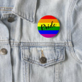 Gay Pride Rainbow Flag Ronde Button 5,7 Cm (In situ)