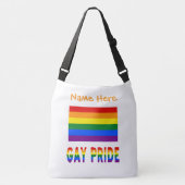 Gay Pride Rainbow Flag Sinaasappel gepersonaliseer Crossbody Tas (Voorkant)