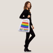 Gay Pride Rainbow Flag Sinaasappel gepersonaliseer Crossbody Tas (Op model)