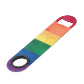 Gay Pride Rainbow Flag Speed Flessenopener (Voorkant Gekanteld)
