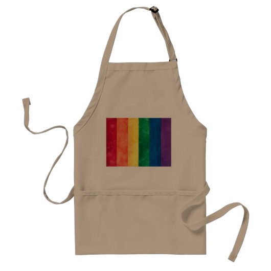 Gay Pride Rainbow Flag Standaard Schort (Voorkant)