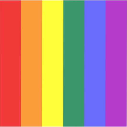 Gay Pride Rainbow Flag Sticker (Voorkant)