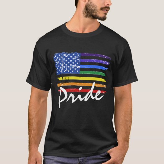 Gay Pride Rainbow Flag T-shirt (Voorkant)
