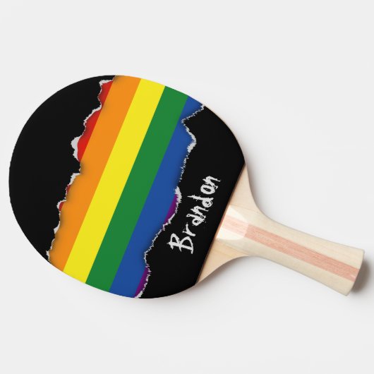Gay pride Rainbow Flag Tafeltennisbatje (Zijkant)