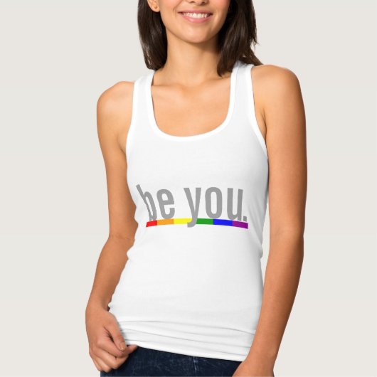 Gay Pride Rainbow Flag. Tanktop (Voorkant)