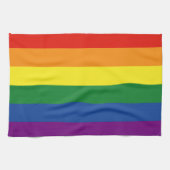 Gay pride Rainbow Flag Theedoek (Horizontaal)
