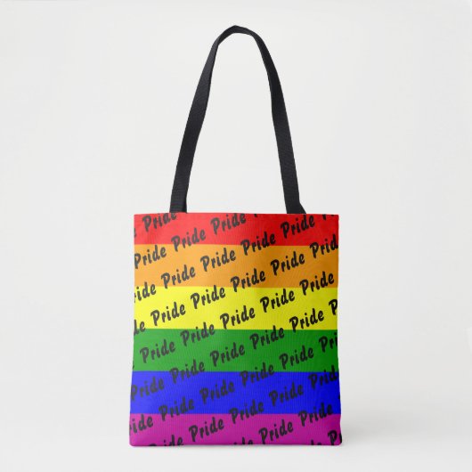 Gay Pride Rainbow Flag Tote Bag (Voorkant)