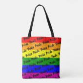 Gay Pride Rainbow Flag Tote Bag (Achterkant)