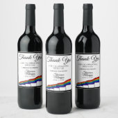 Gay Pride Rainbow Flag Weddenschap Wine Bottle Lab Wijn Etiket (Flessen)