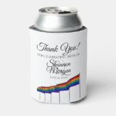 Gay Pride Rainbow Flag Wedding Foam Koelbox Blikjeskoeler (Blikje Achterkant)