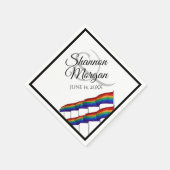 Gay Pride Rainbow Flag Wedding Napkins Servet (Hoek)