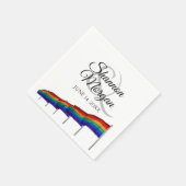 Gay Pride Rainbow Flag Wedding Napkins Servet (Hoek)