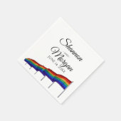 Gay Pride Rainbow Flag Wedding Napkins Servet (Hoek)