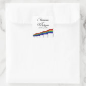 Gay Pride Rainbow Flag Wedding Stickers (Tas)