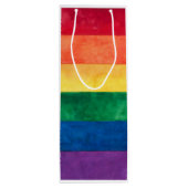 Gay Pride Rainbow Flag Wijn Cadeautas (Achterkant)