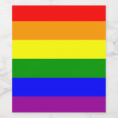 Gay Pride Rainbow Flag Wijn Etiket (Enkel label)