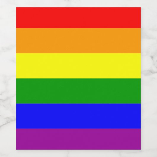 Gay Pride Rainbow Flag Wijn Etiket (Enkel label)