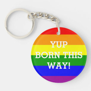 Gay Pride Rainbow Flag Yup op deze manier Sleutelhanger
