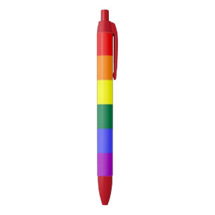 Gay Pride Rainbow Flag Zwarte Inkt Pen