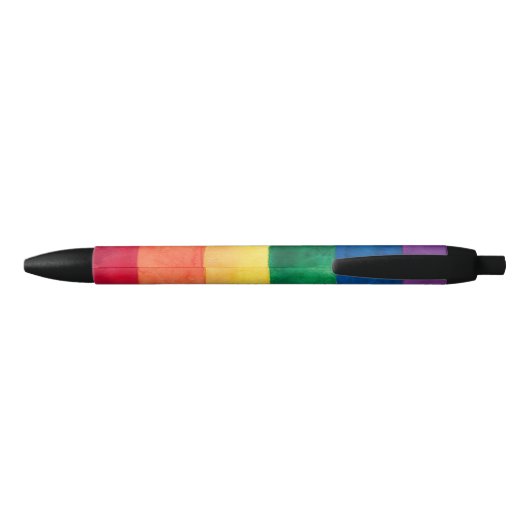 Gay Pride Rainbow Flag Zwarte Inkt Pen (Achterkant)