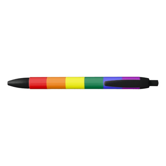 Gay Pride Rainbow Flag Zwarte Inkt Pen (Achterkant)