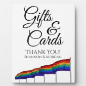Gay Pride Rainbow Flaggen Huwelijkscadeaus & Kaart Fotoplaat (Voorkant)