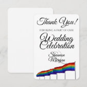 Gay Pride Rainbow Flags Weddenschap Bedankkaart (Voorkant / Achterkant)