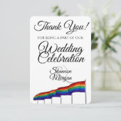 Gay Pride Rainbow Flags Weddenschap Bedankkaart (Staand voorkant)